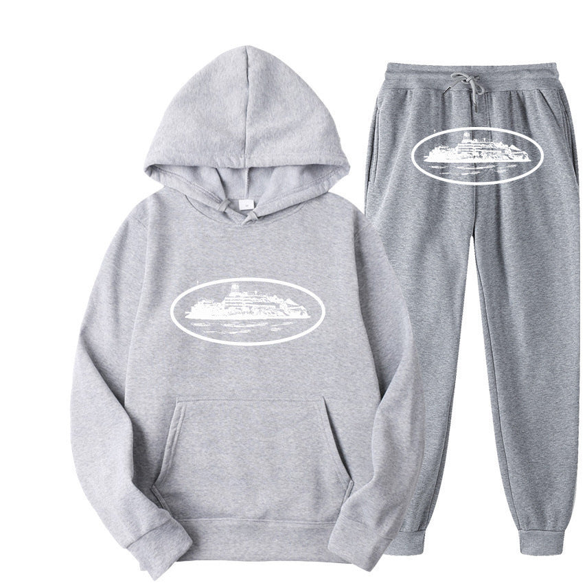 Ensemble sweat à capuche ample pour tenue de rue tendance