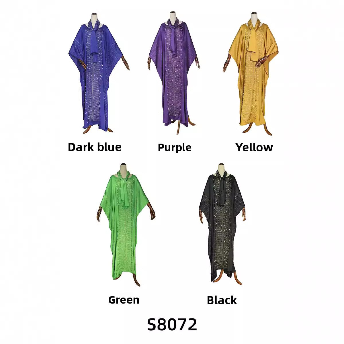 Habit :Robe de chambre en satin de soie à manches chauve-souris pour femme