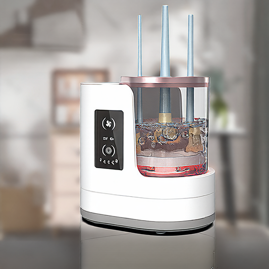 Nettoyeur automatique de pinceaux de maquillage avec fonction de séchage
