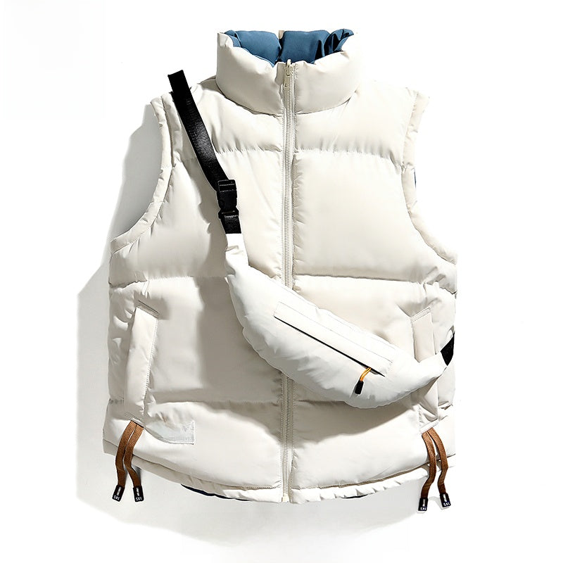 Gilet réversible pour homme à col montant