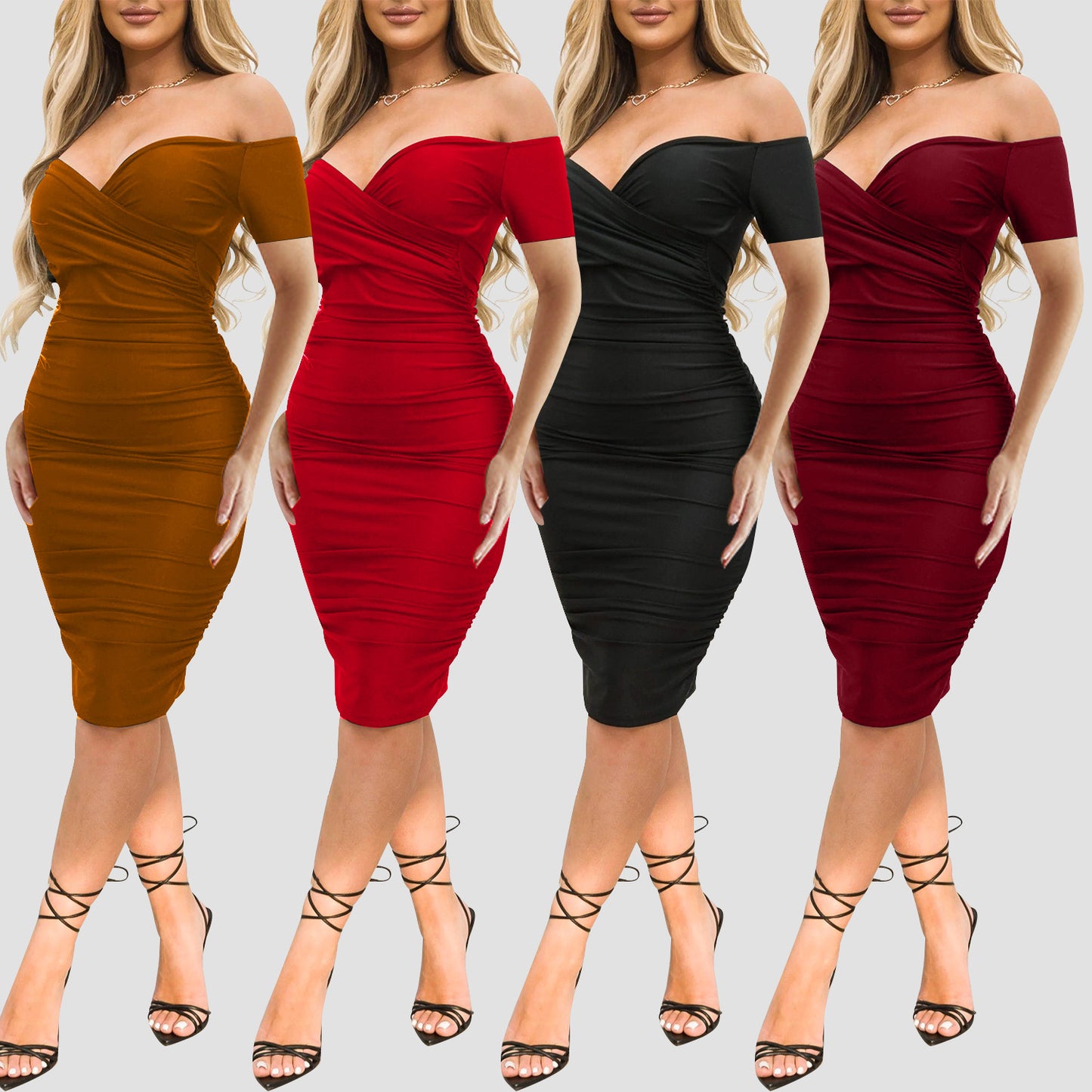 Robe courte à manche unique