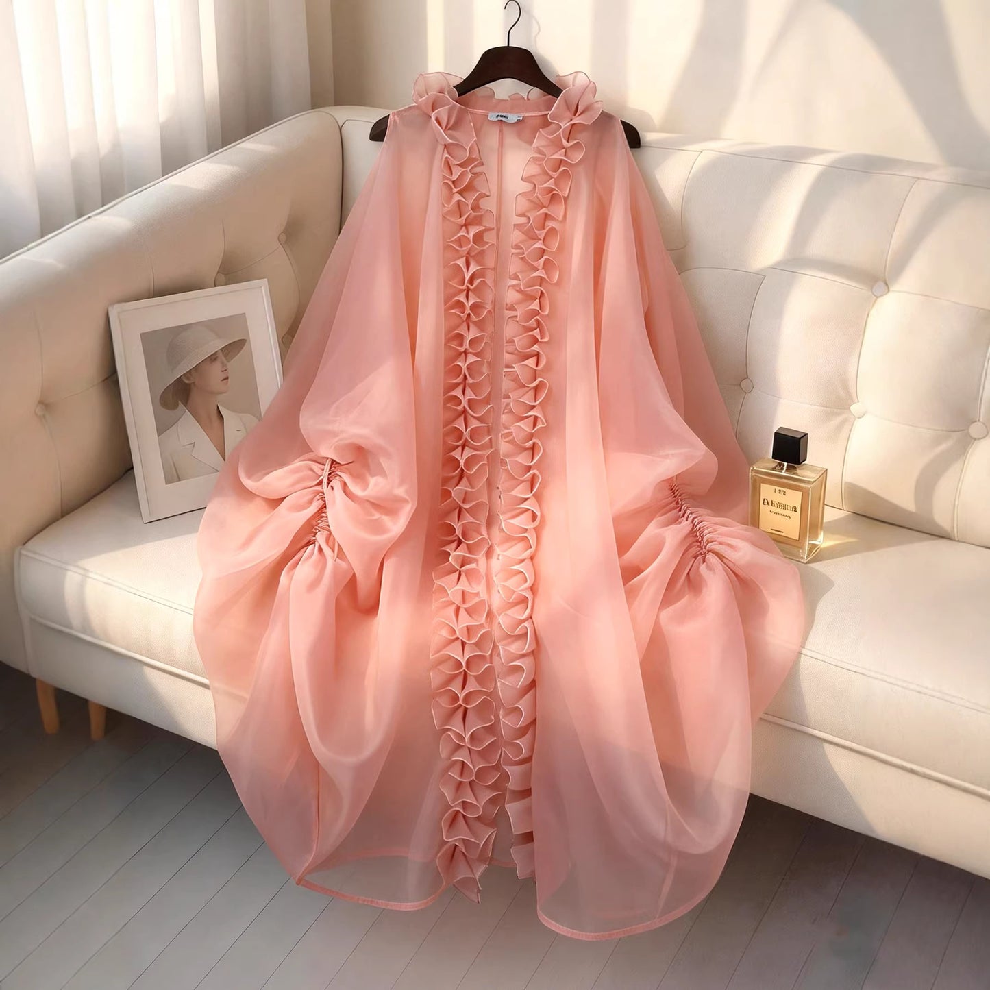 Habit :Ensemble deux pièces en dentelle plissée lâche