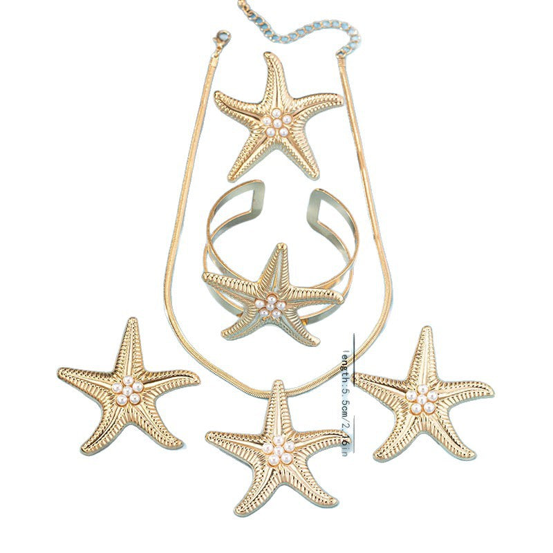 Bijoux en perles artificielles étoile de mer
