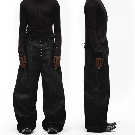 Jean 3D courbé sur mesure, ample pour hommes