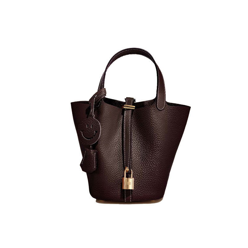 Sac seau en cuir pour femme