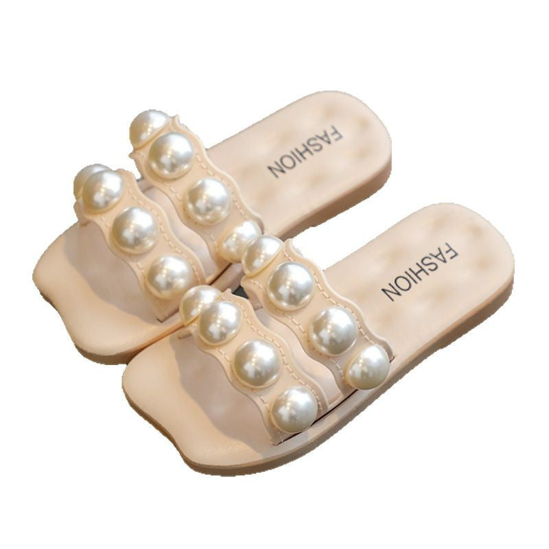 Sandales à glissière en perles pour filles