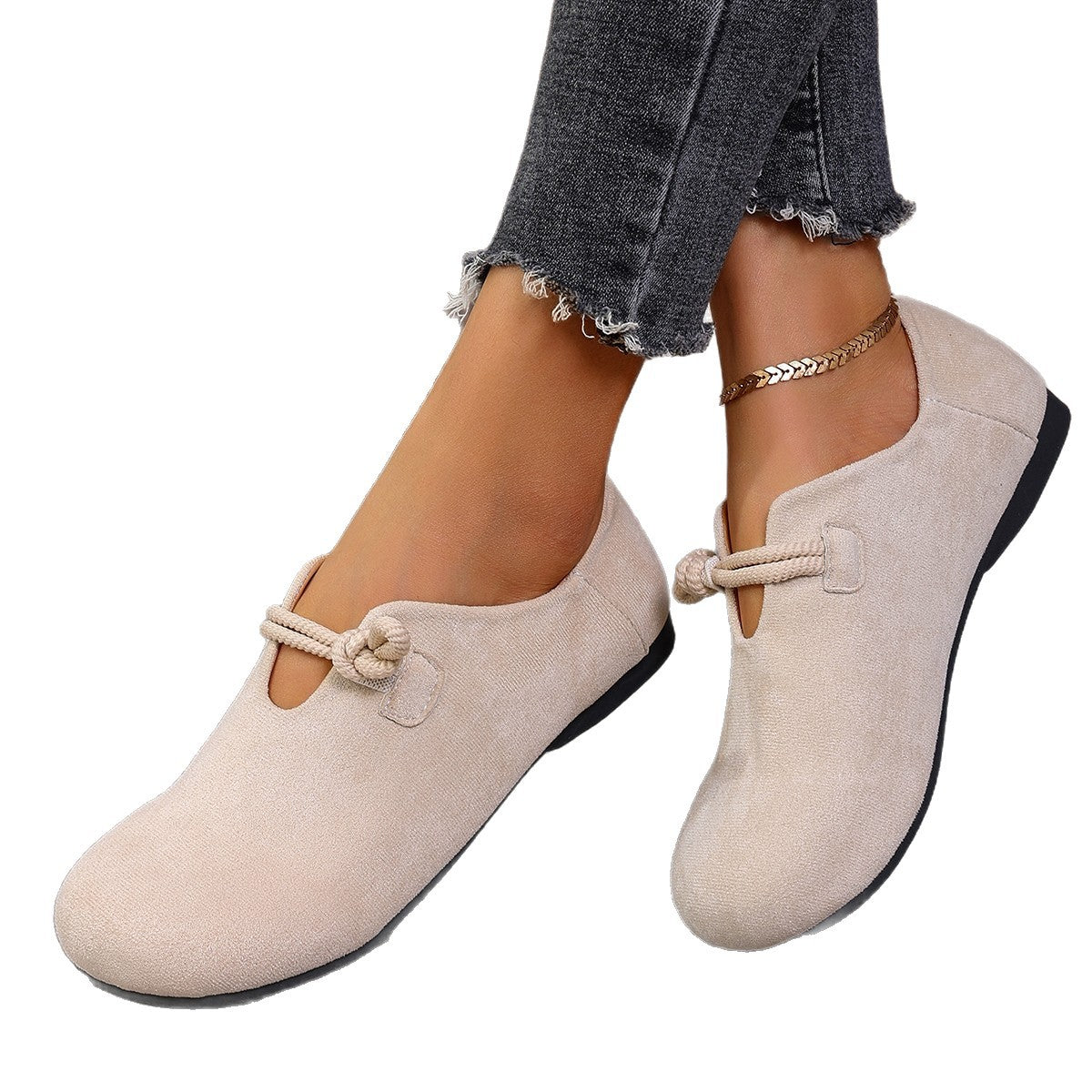 Mocassins en daim sans lacets