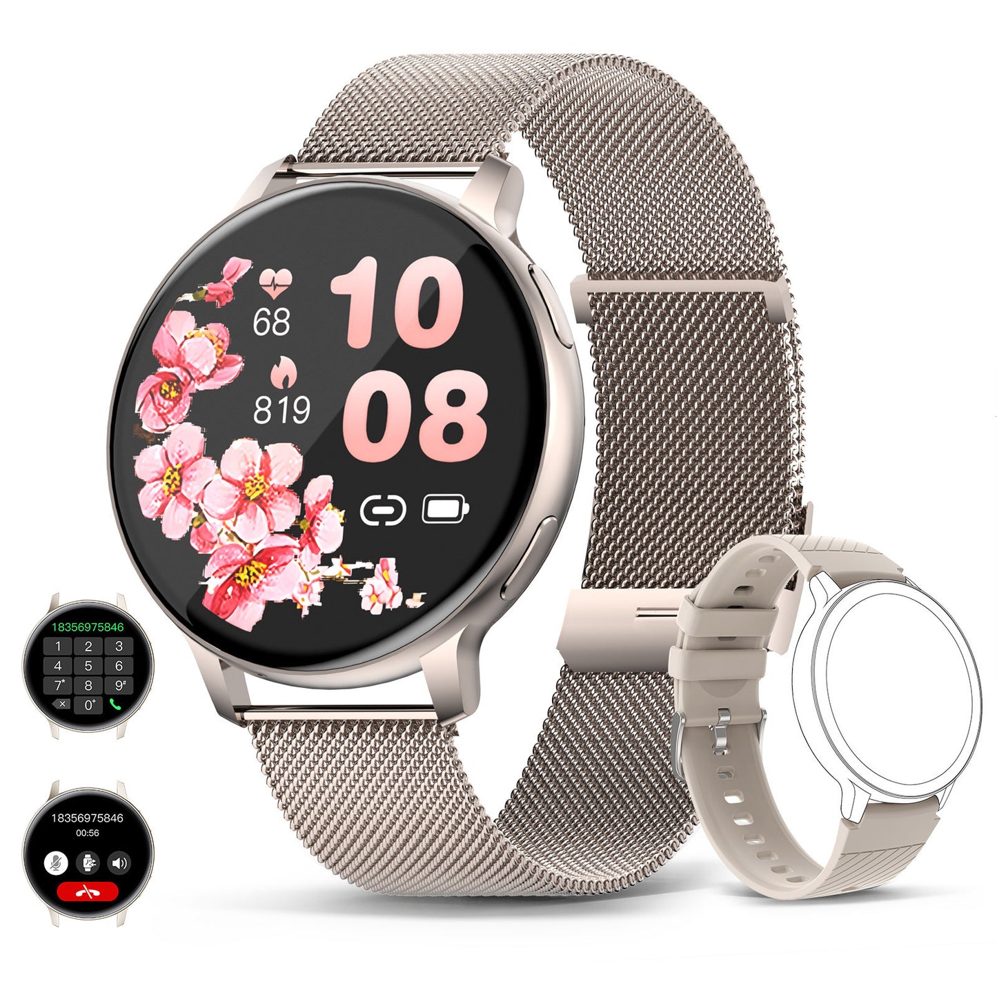 Montre intelligente Bluetooth S53 avec suivi de santé