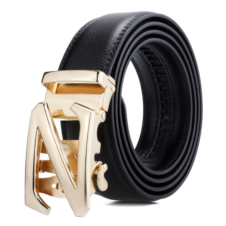 Ceinture pour homme en cuir véritable double face avec boucle automatique