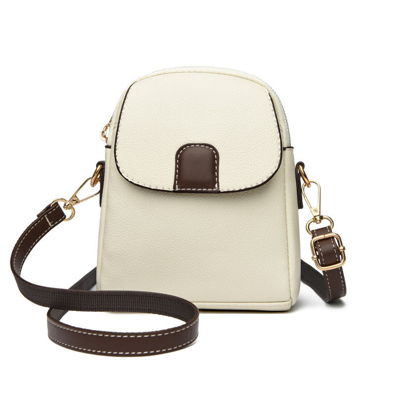 Sac bandoulière souple en cuir pour téléphone portable pour femme