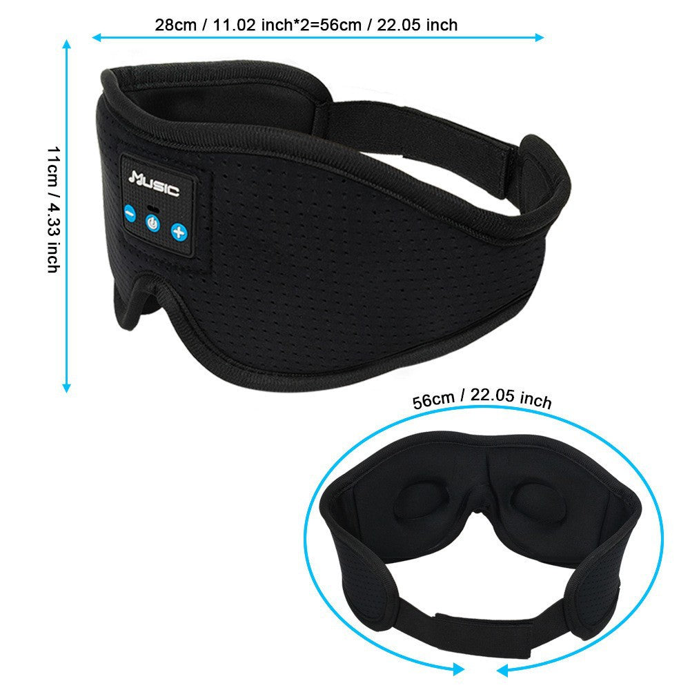 Masque de sommeil Bluetooth sans fil avec mousse à mémoire de forme