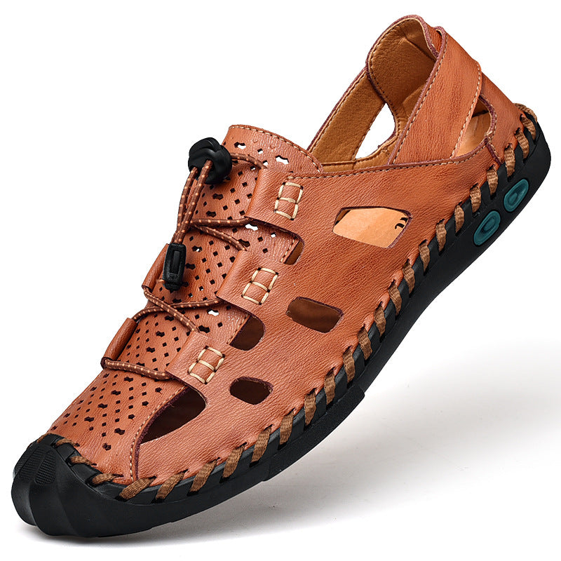 Sandales en cuir respirantes pour hommes