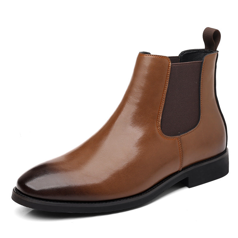 Bottes Chelsea classiques pour hommes Bottines en cuir d'hiver