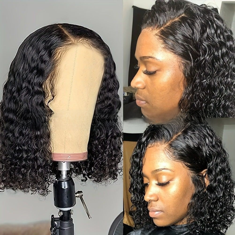 Perruque à cheveux bouclés en dentelle