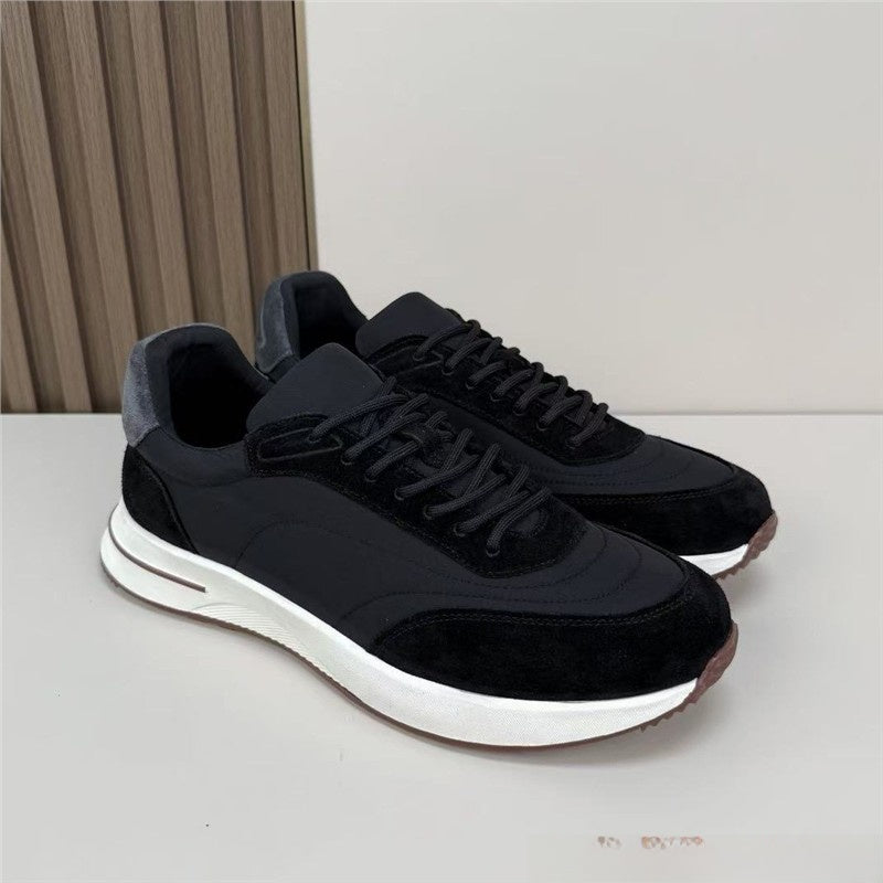 Chaussures décontractées à lacets en daim pour hommes