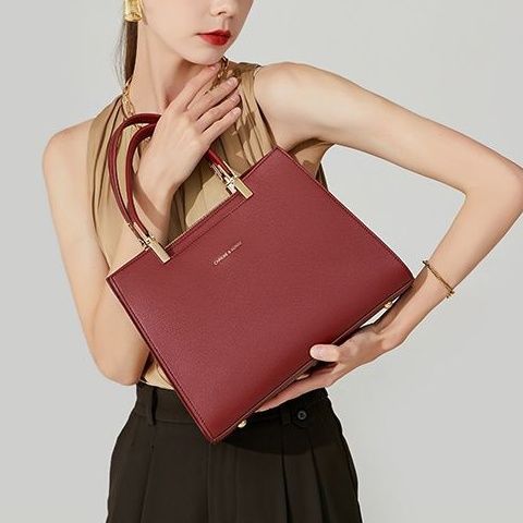 Sac à main Fuguiming en cuir PU magenta avec nœud papillon