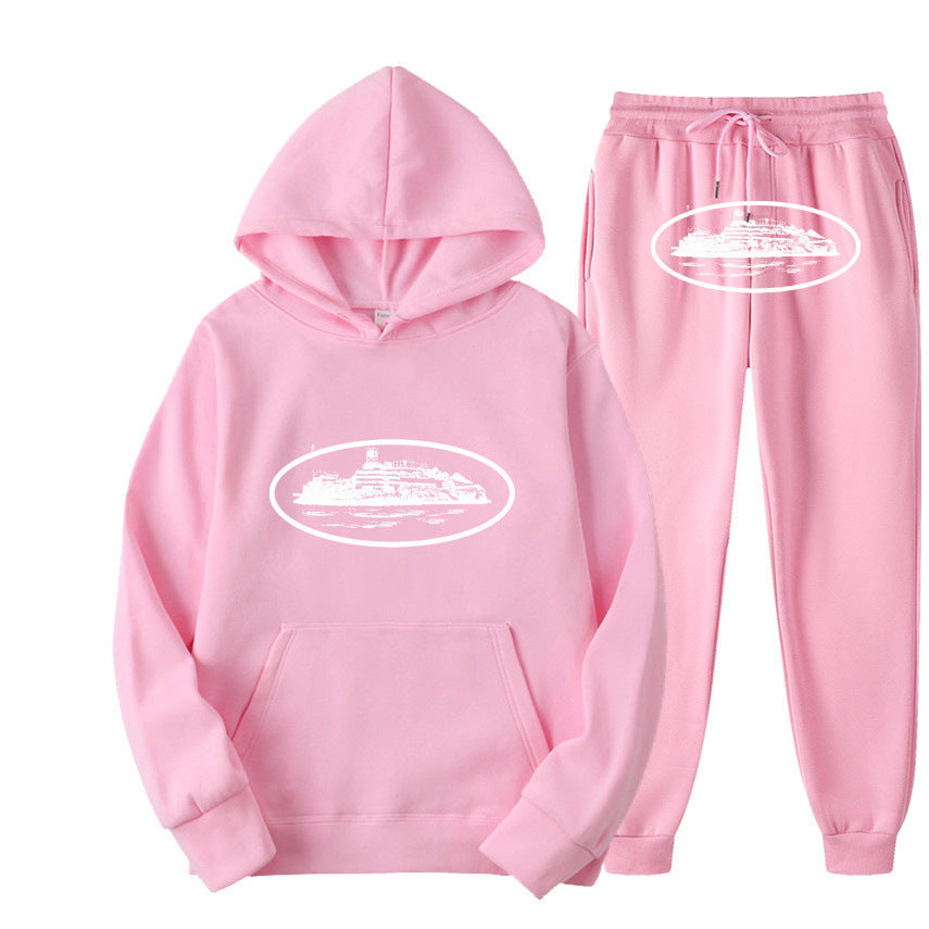 Ensemble sweat à capuche ample pour tenue de rue tendance