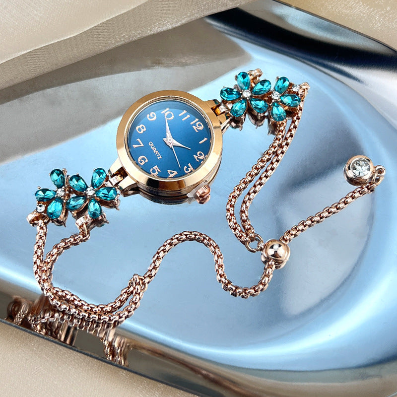 Montre Bracelet Extensible Fleur de Diamant