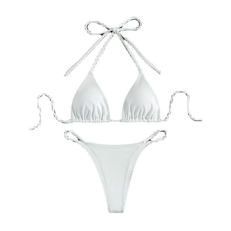 Maillot de bain bikini à lacets pour femmes