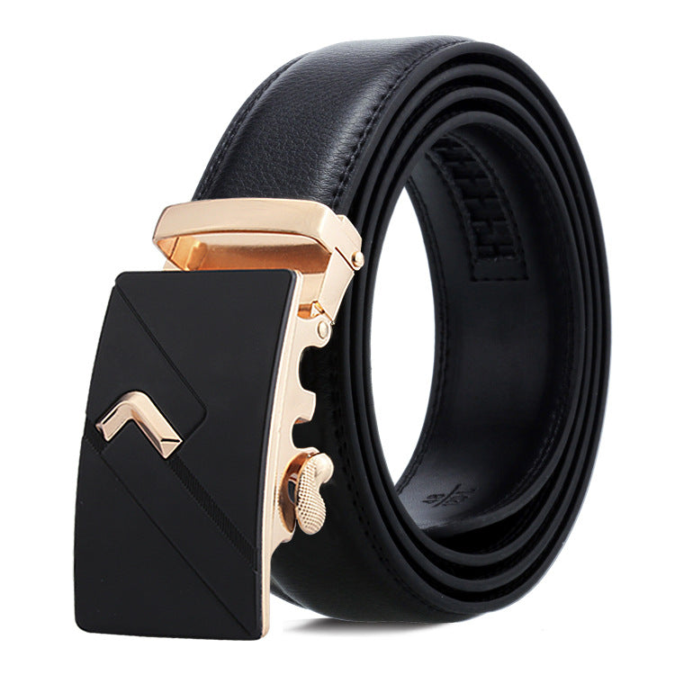 Ceinture pour homme en cuir véritable double face avec boucle automatique