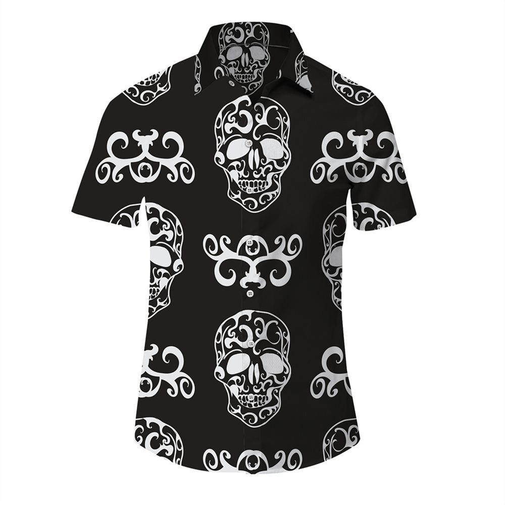 Chemise vintage pour homme à manches courtes