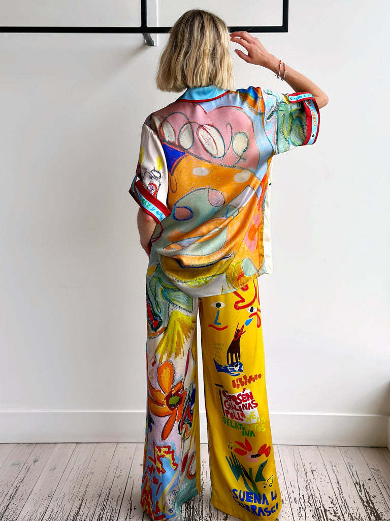 Costume décontracté à manches courtes imprimé