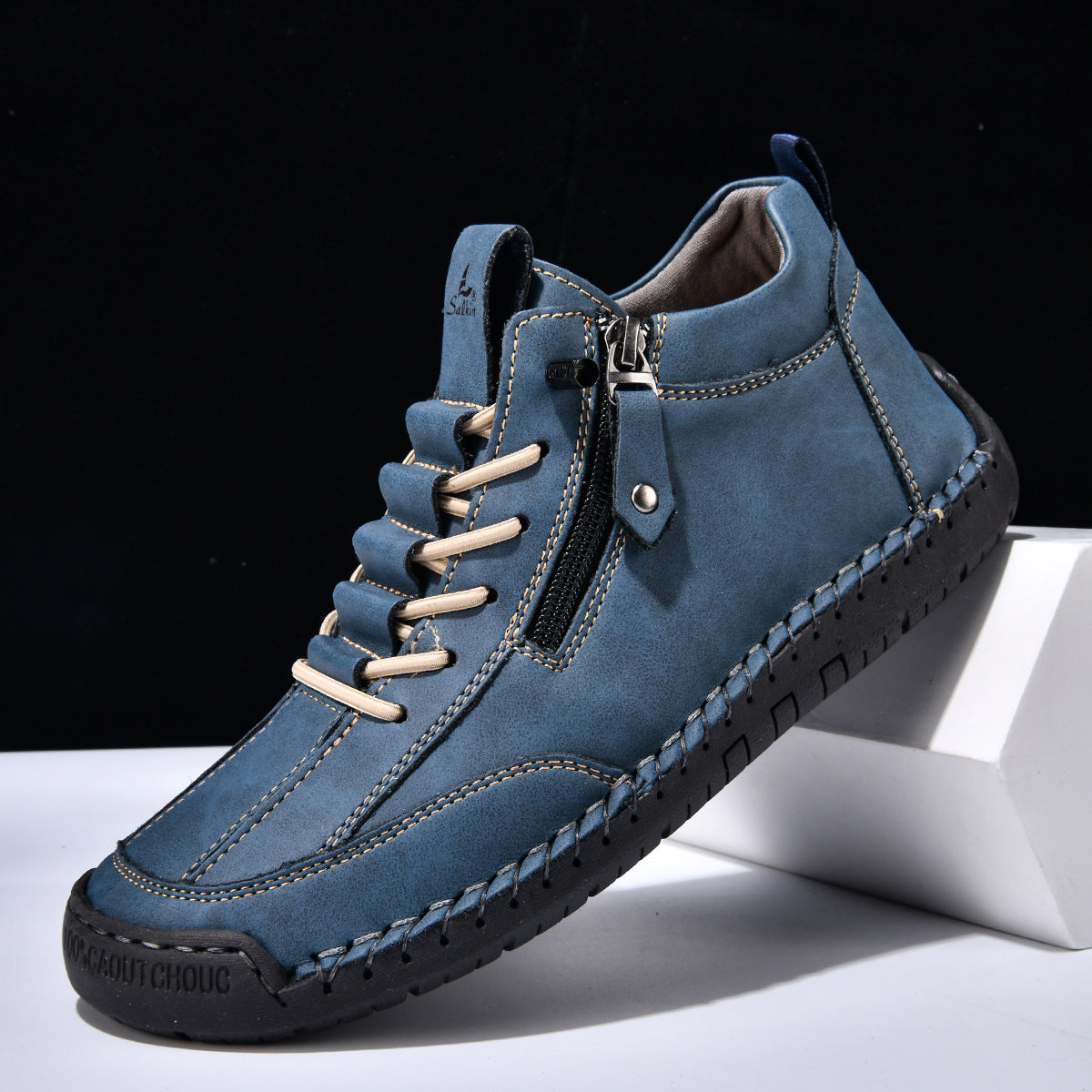 Bottes Martin décontractées à fermeture éclair latérale pour hommes et femmes