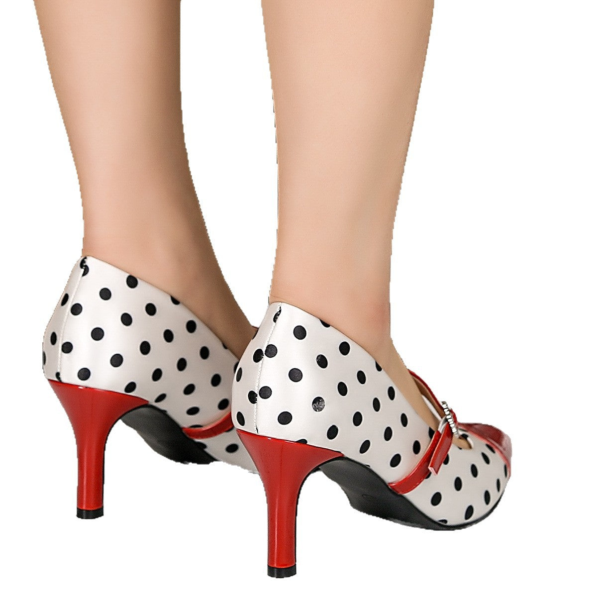Escarpins à enfiler pour femmes, color block