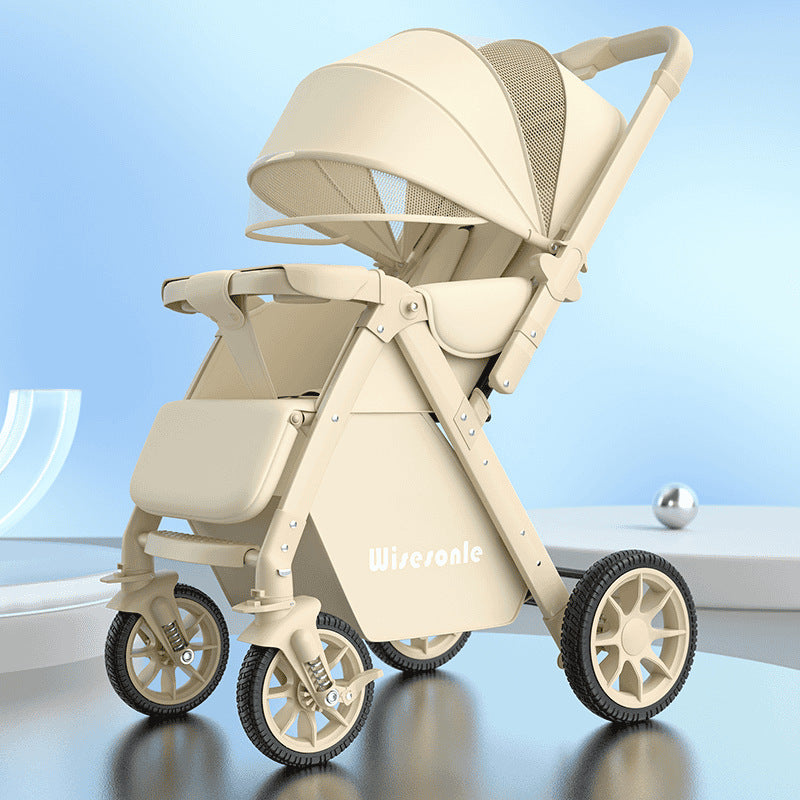 Poussette bébé légère et pliable en deux positions