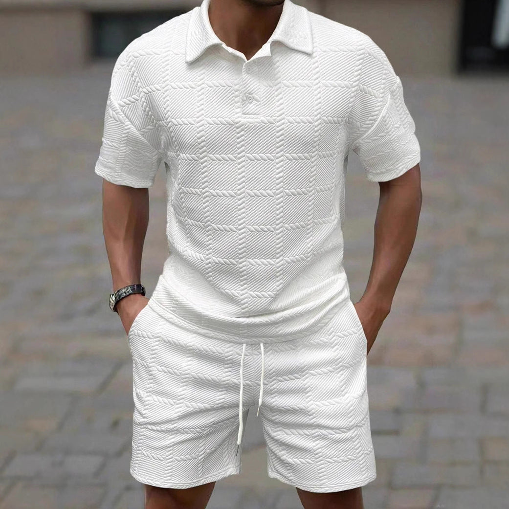 Ensemble short à manches courtes pour homme, tenue d'été décontractée