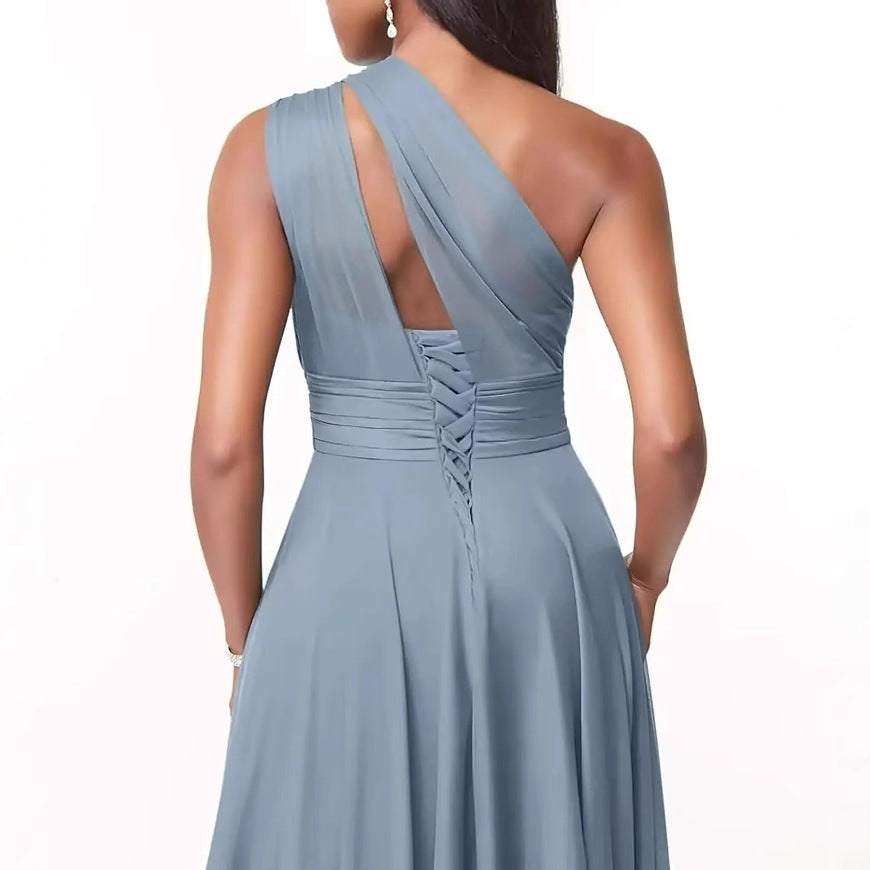 Robe de soirée en chiffon à une épaule