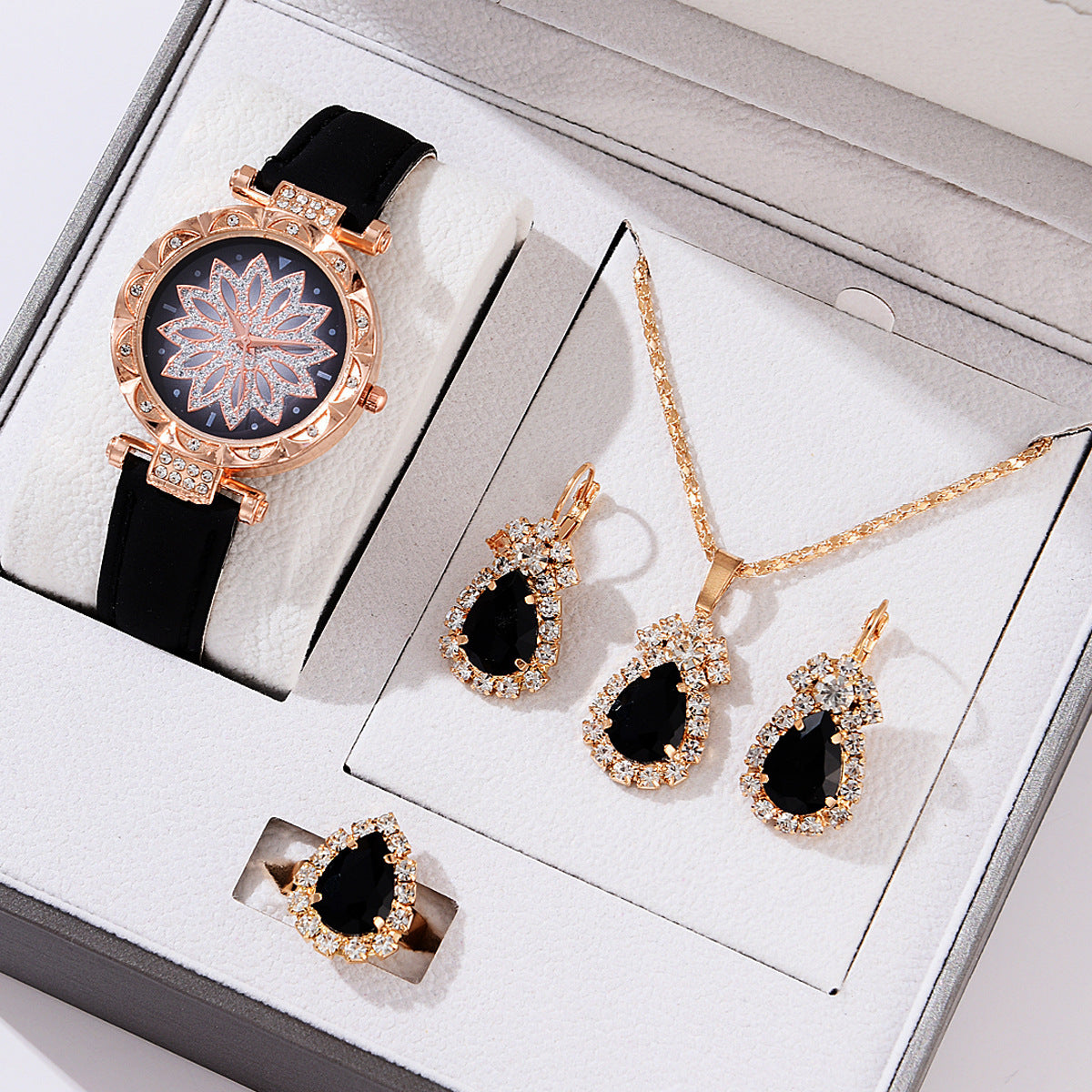 Montre pour femmes à la mode Ensemble Montre-bracelet décontractée à quartz