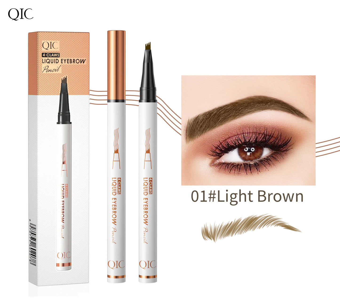 Stylo à sourcils liquide à quatre pointes