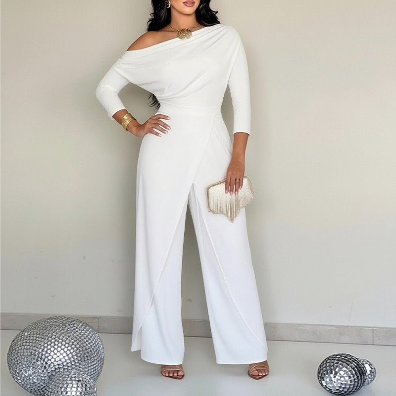 Pantalon une pièce à jambes larges