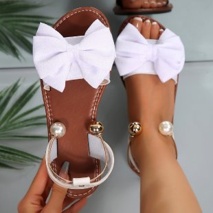 Chaussures :Sandales plates pour femmes avec motif floral