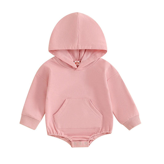 Combinaison à capuche pour bébé en coton doux