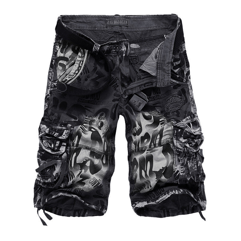 Shorts cargo camouflage pour hommes