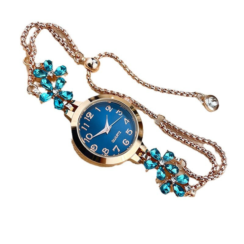 Montre Bracelet Extensible Fleur de Diamant