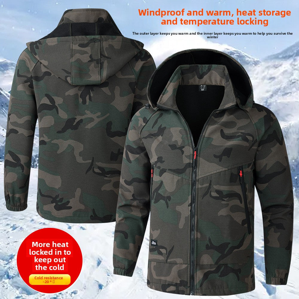 Combinaison de travail camouflage en polaire pour hommes