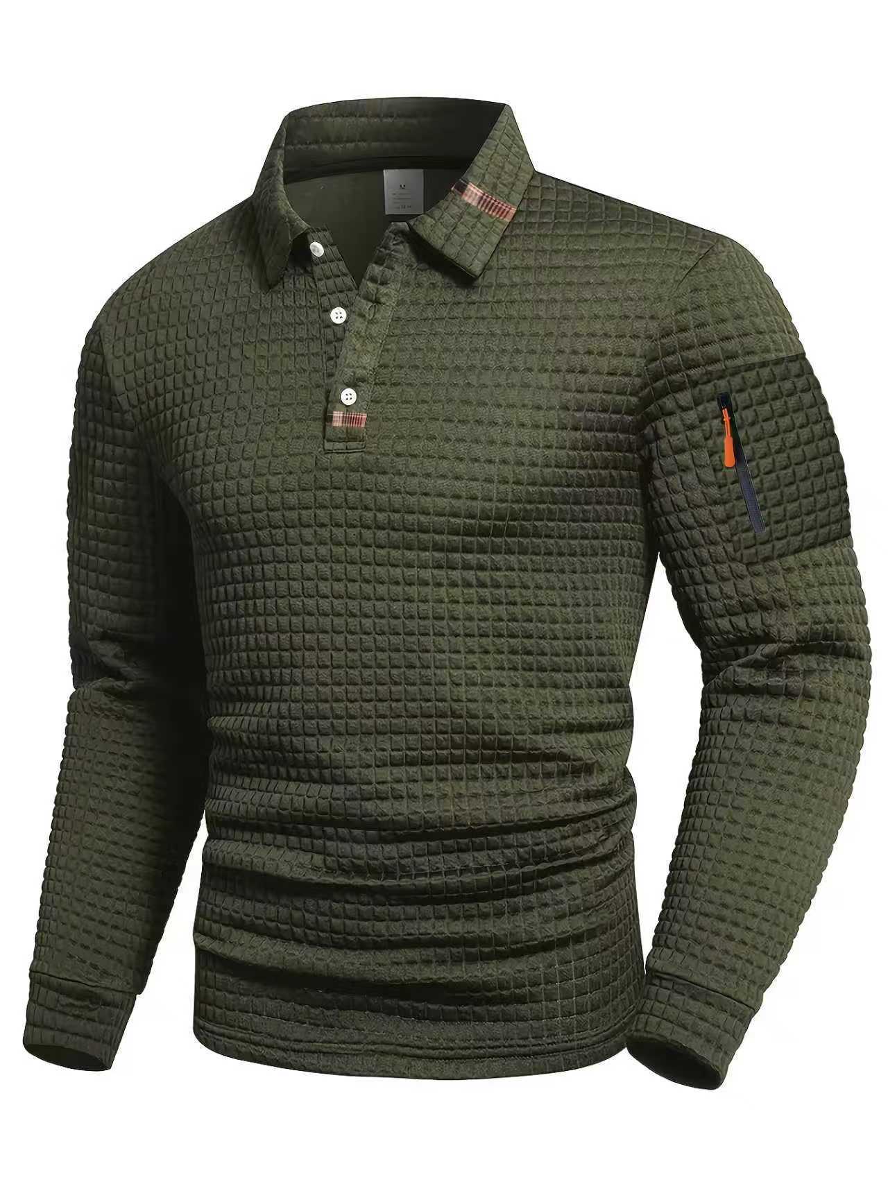 Polo patchwork en damier pour hommes