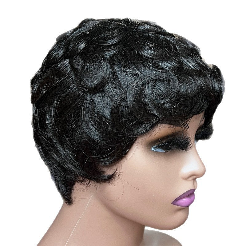 Perruque en cheveux humains avec filet intérieur