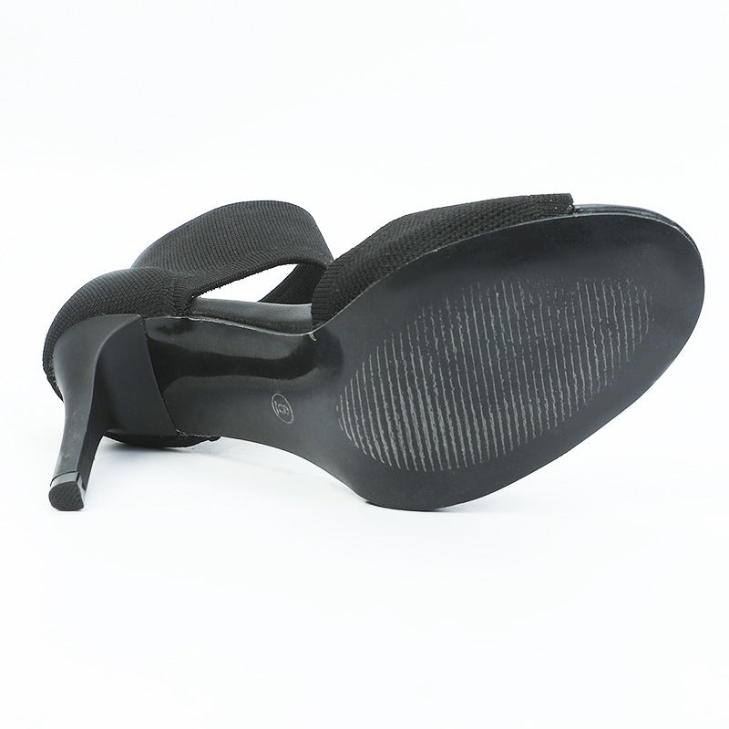 Sandales à talon fin pour femmes, style embrasse