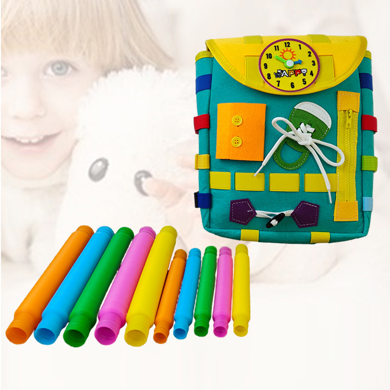 Sac à dos d'apprentissage avec panneau d'activités