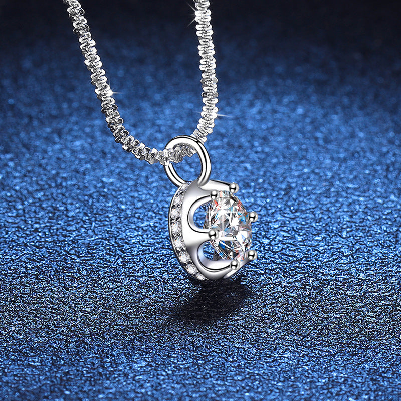 Collier Couronne en Moissanite