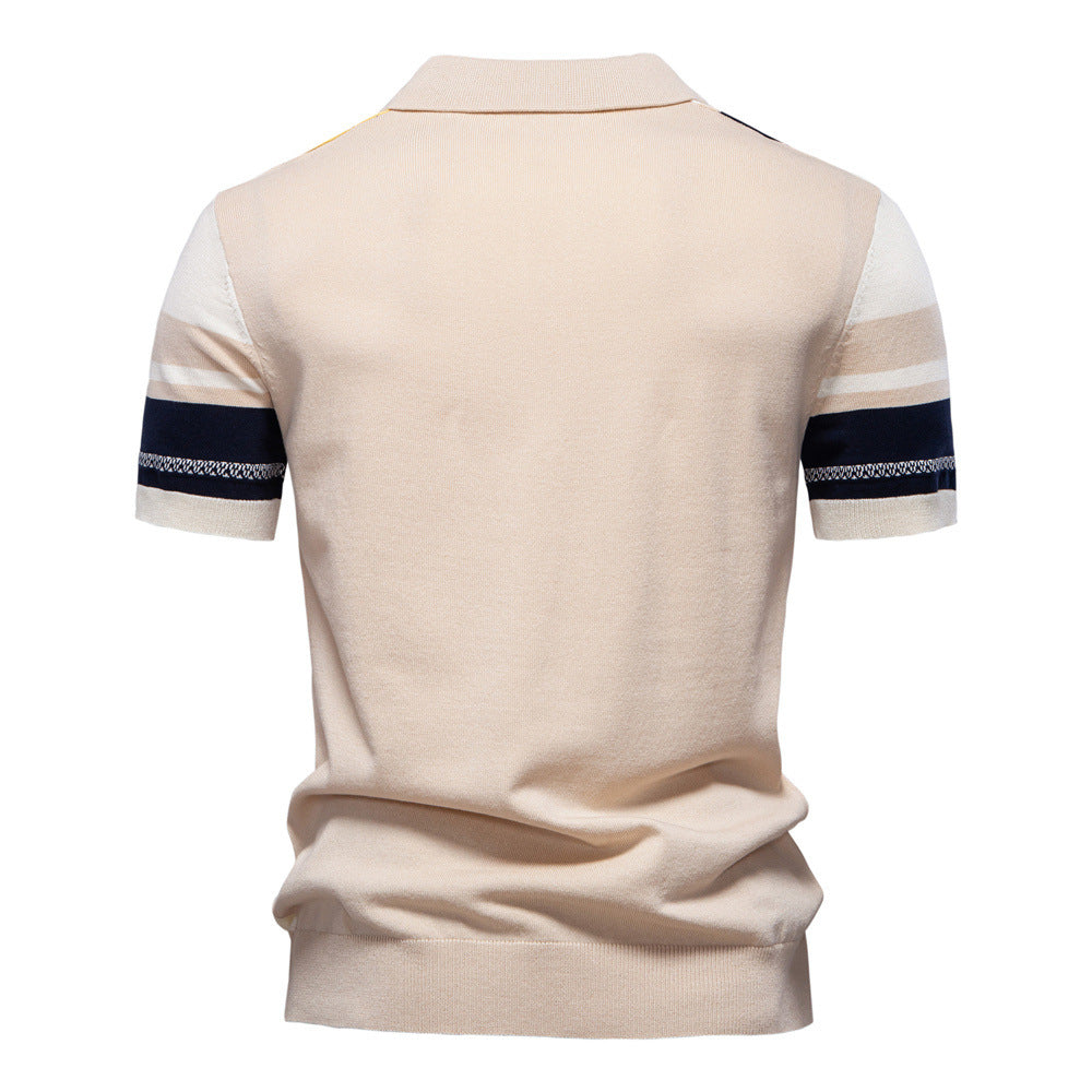 Polo à manches courtes en maille pour homme