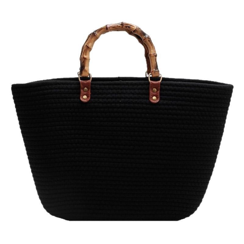 Sac cabas en paille tressée