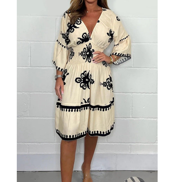 Robe imprimée pour femmes