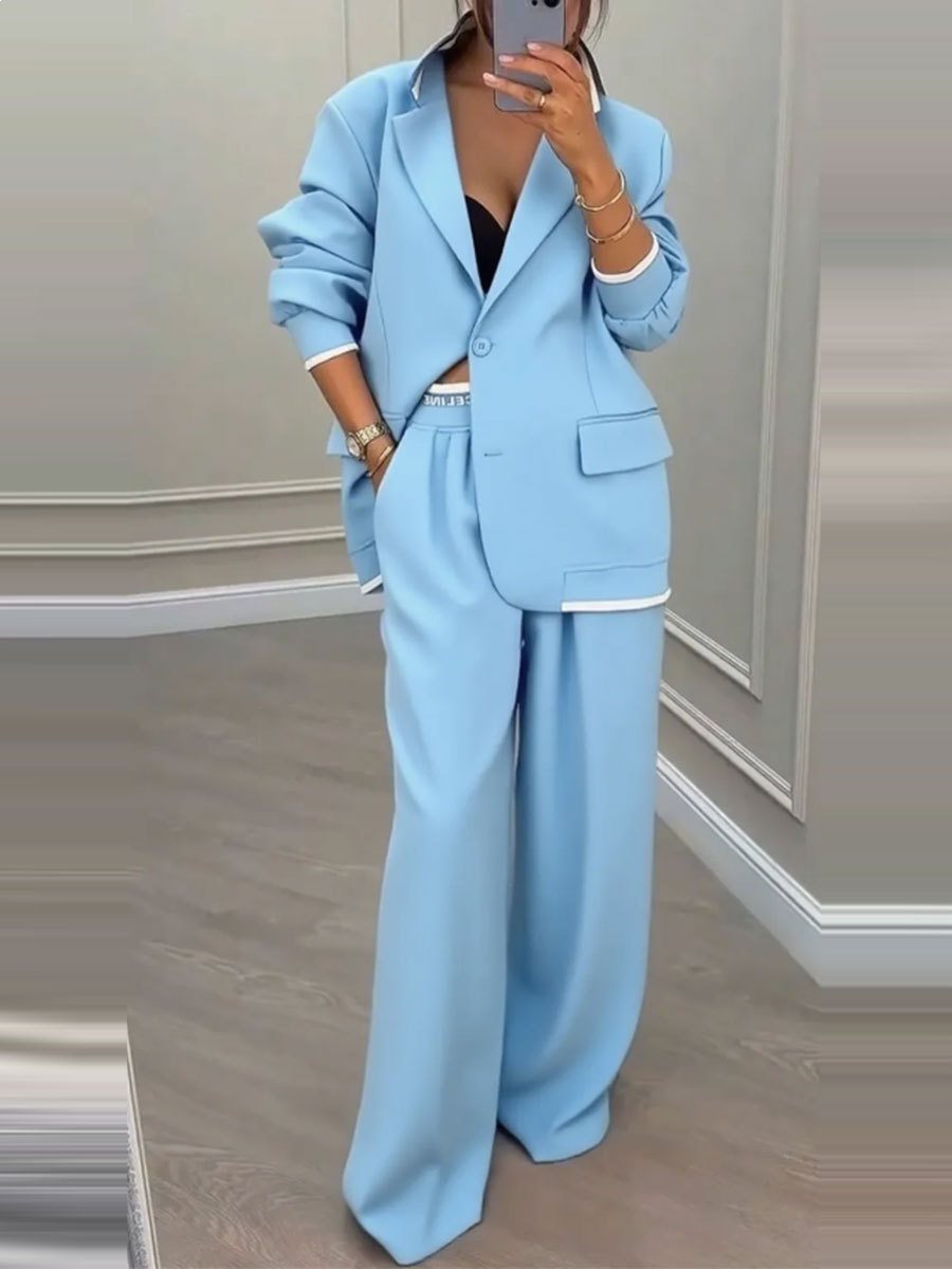 Blazer pour femmes et pantalon large