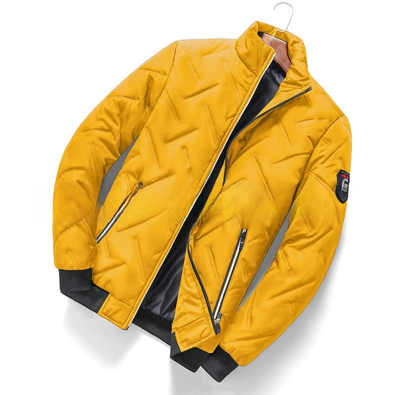 Veste légère en coton pour hommes avec col montant