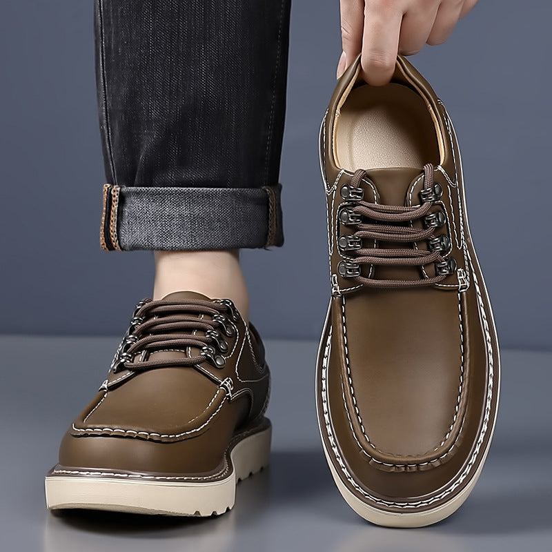 Chaussures décontractées pour hommes en cuir véritable
